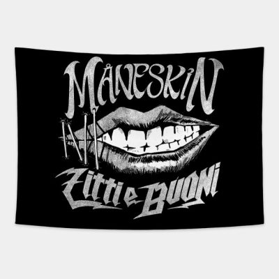 White Maneskin Rock Band Tapestry Official Maneskin Band Merch