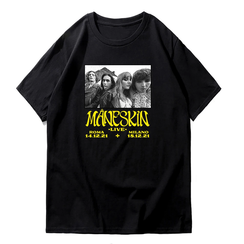 Maneskin T Shirt New Summer Fashion Women Men Casual O Neck Hip Hop T Shirt Male - Maneskin Band Store